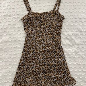 Women’s Small Brown & Yellow Floral Dress